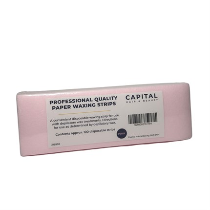 Capital Paper Waxing Strips Pk100 (Pink)