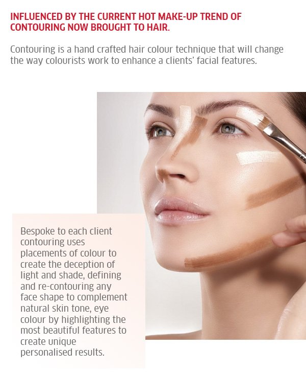 Influenced by the current hot make-up trend of contouring now brought to hair