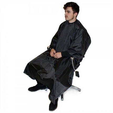 Hair Tools Pinstripe Barber Gown - Black