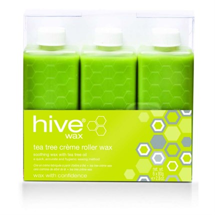Hive Roller Depilatory Tea Tree Crème Wax Cartridges 6 x 80g