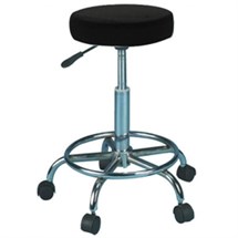 HOF Compact Stool With Footrest - Black