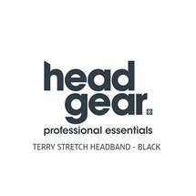 Head-Gear Terry Stretch Headband - Black