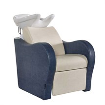 Salon Ambience Luxury Wash Unit Position 1 - White Basin + Footrest + Massage