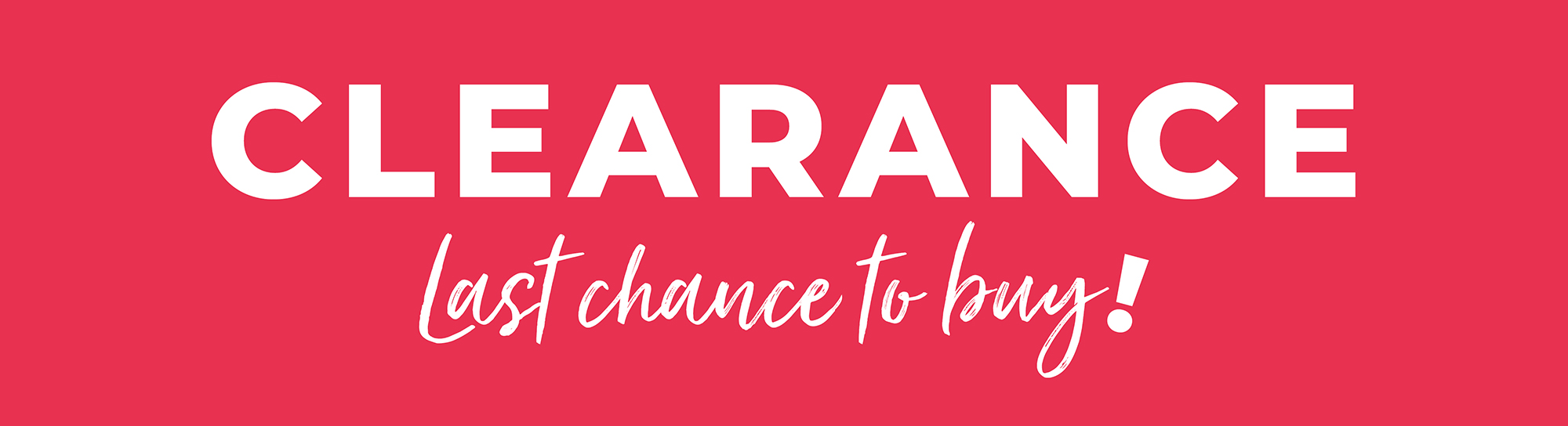 clearance banner