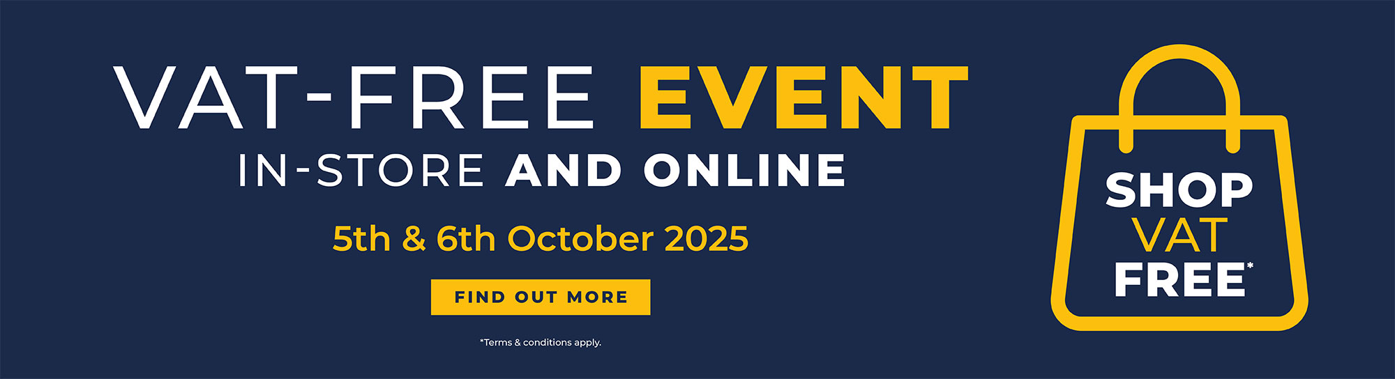 VAT Free Sale Banner