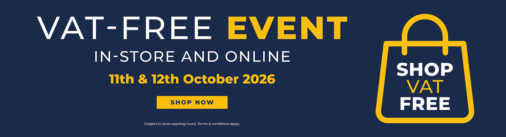 VAT Free Sale Banner