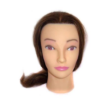 BLTYXT 20-22'' Mannequin Head with Real Human Hair Long Straight Hair  Hairdressing Practice Training Head Cosmetology Hair Styling Head