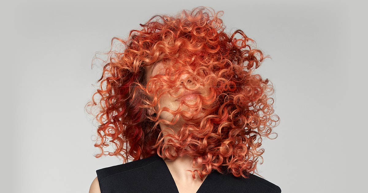 curly red hair