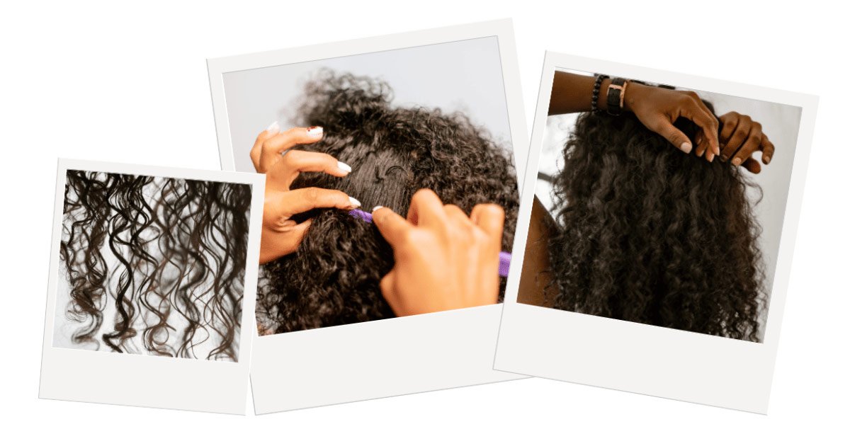 Close ups of curl textures