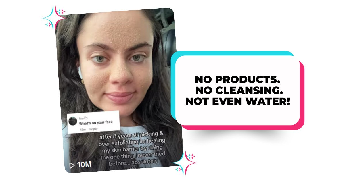 Caveman Skincare Routine TikTok Screenshot