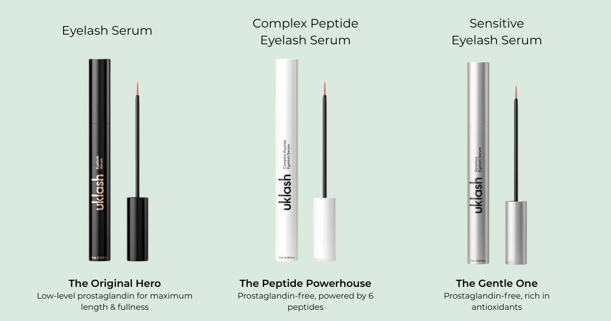 UKLASH lash growth serum range