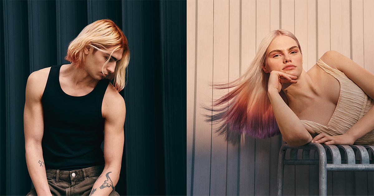 Two blondes sporting gradient looks