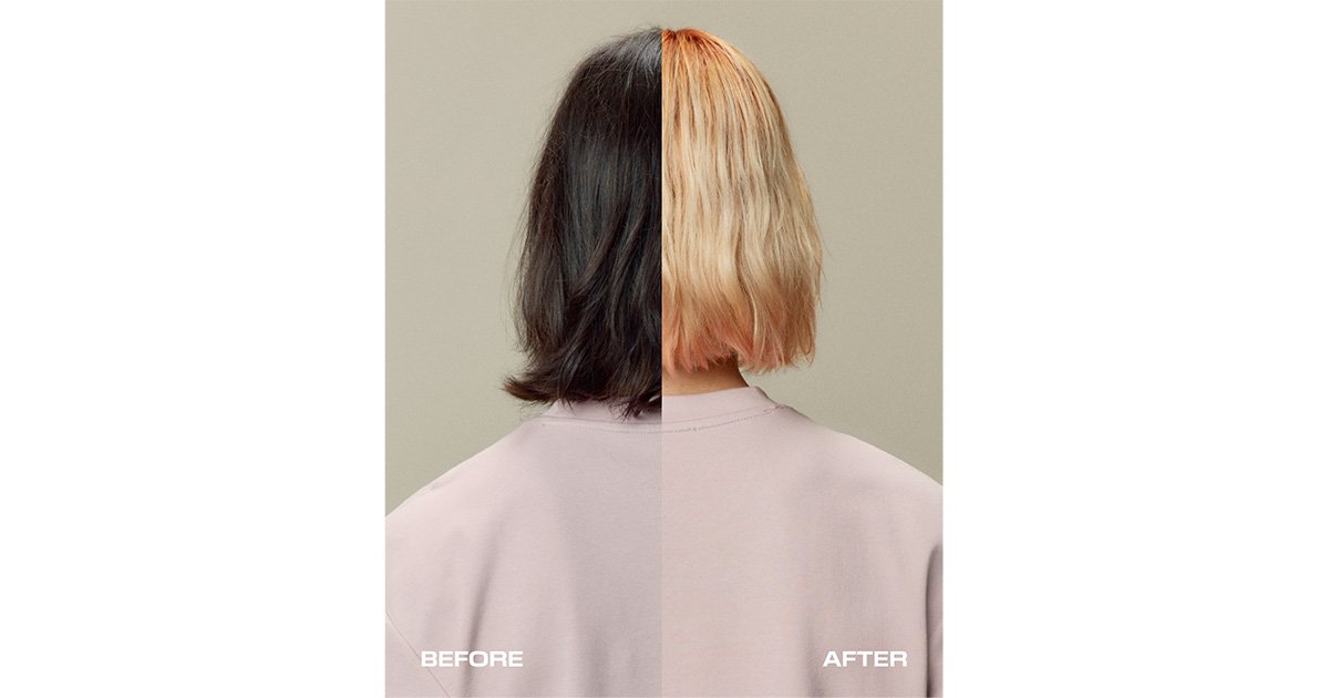 Velvet Crush hair style before and after
