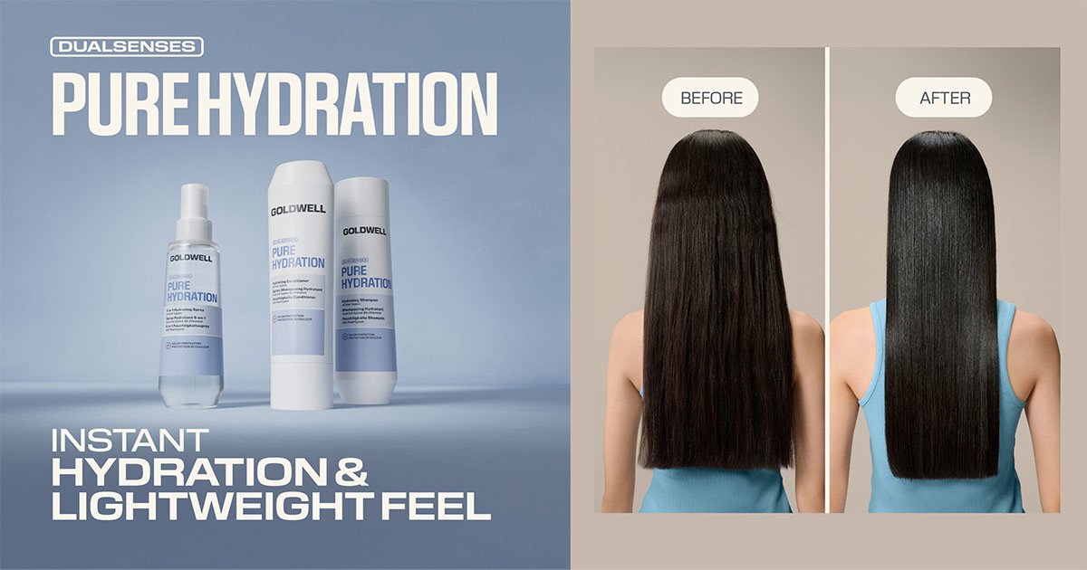 Goldwell Dualsenses Pure Hydration Before & After