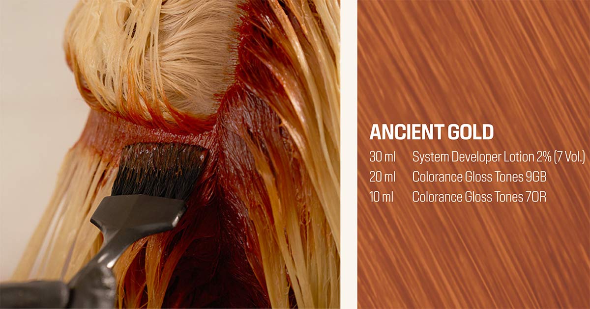 applying colour for ancient gold