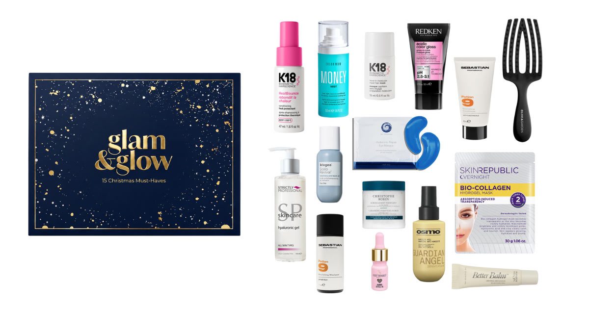Group shot of Glam and Glow contents.