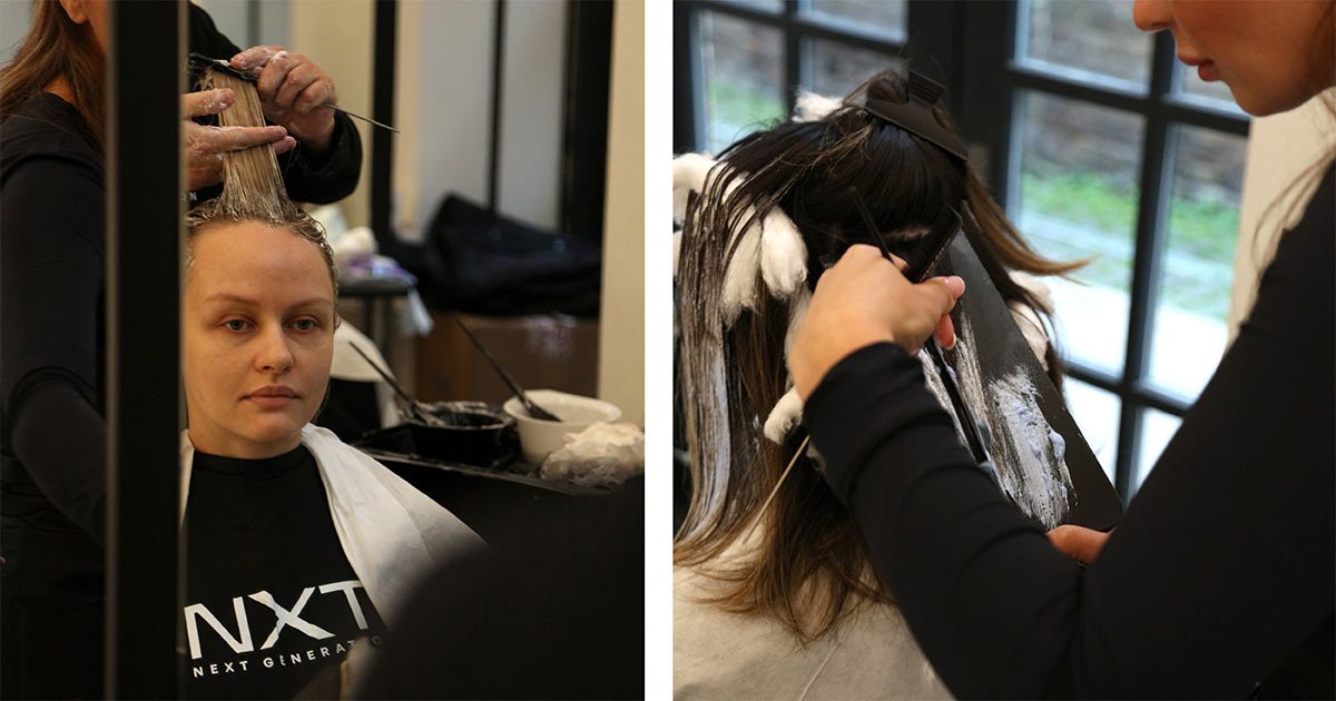 NXT Colorist doing hair