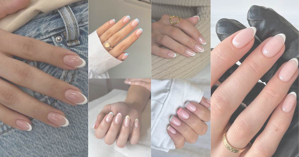 Examples of BIAB french tips