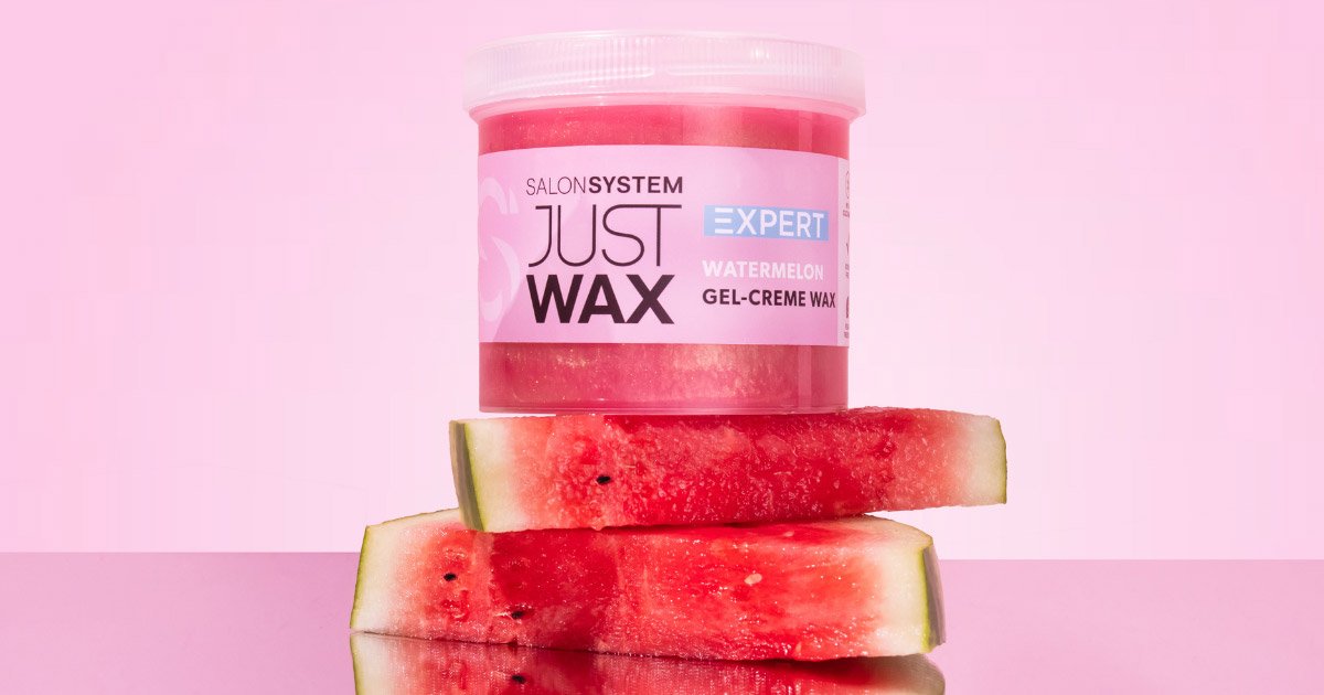 Watermelon Expert Strip Wax on top of two watermelon slices