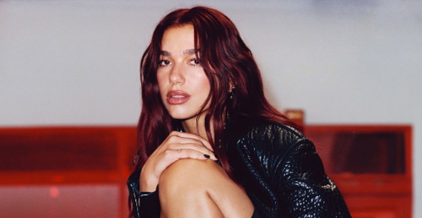 Dua Lipa with red hair