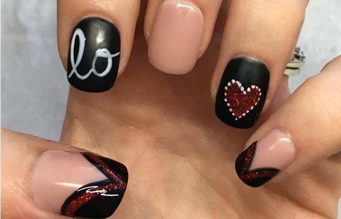 Valentines nails - step 7