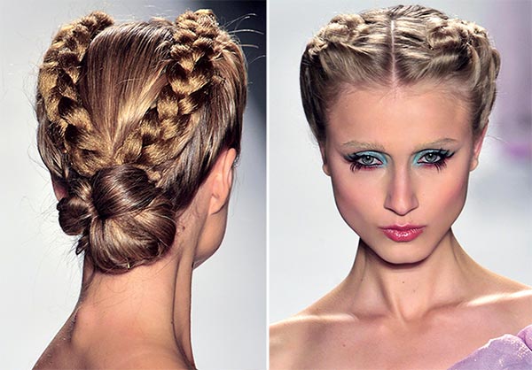 Modern hair braid model