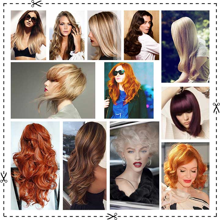 Hair colour mood board