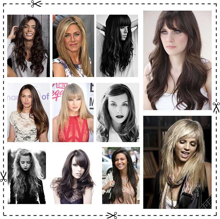 Long hair styles mood board