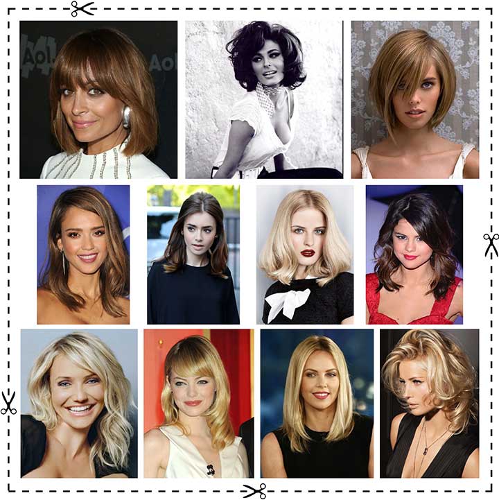 Mid length hair styles mood board