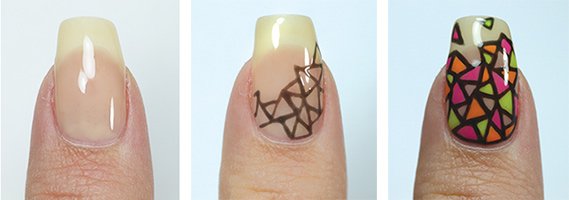 Stained glass nail design