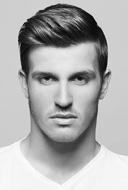 male model with side swept hair