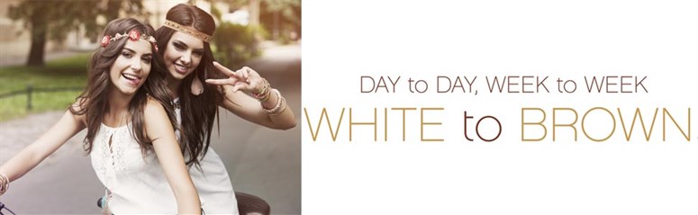 WHITE to BROWN