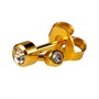 Caflon 24 Carat Gold Mini 3mm Studs 12 Pairs - Crystal April BirthstoneAlternative Image1
