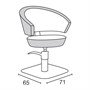 Salon Ambience Flute Styling Chair with Swivel - 5 Star BaseAlternative Image1