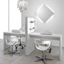 Medical & Beauty Allure Double White Manicure Table with Product Display (without extractor fan)Alternative Image1