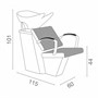 Luca Rossini Riva Shampoo Wash Unit [Black Frame / Black Basin]Alternative Image7