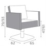 Salon Ambience Square Hydraulic ChairAlternative Image3