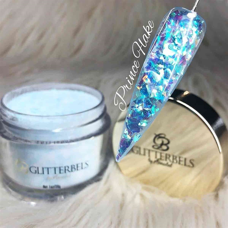 Glitterbels Pre Mixed Glitter Acrylic Powder 28g Prince Flake