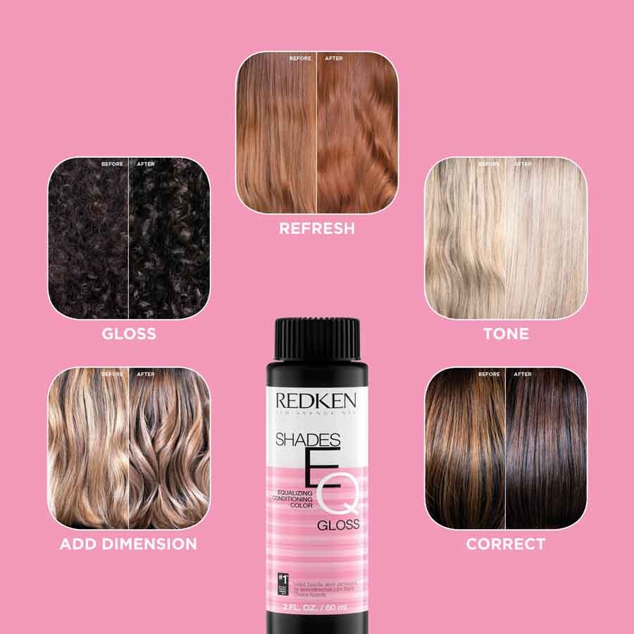 Redken Shades EQ Gloss Demi Permanent Hair Color 60ml - 06VRO Mauve Rose Al...