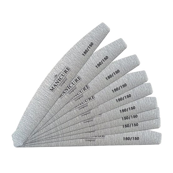 The Manicure Company 150/150 GRIT Half Moon Nail Files - 10pk