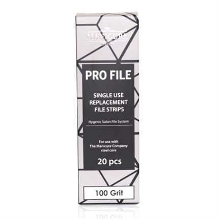 The Manicure Company Replacement Nail File Strips - 100grit (Pack of 20)