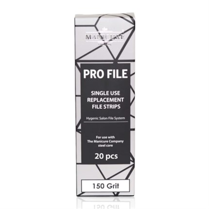 The Manicure Company Replacement Nail File Strips - 150grit (Pack of 20)
