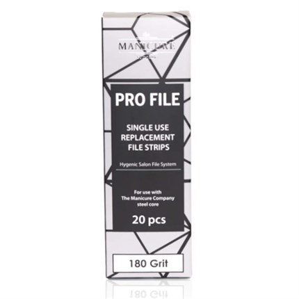 The Manicure Company Replacement Nail File Strips - 180grit (Pack of 20)