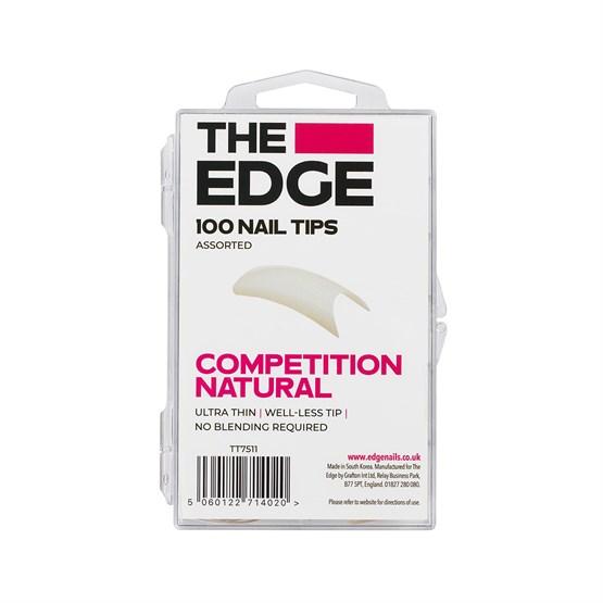 The Edge Competition Tips Natural Pk100 Assorted