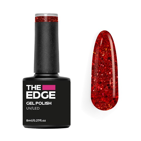 The Edge Gel Polish 8ml - Ruby Glitter