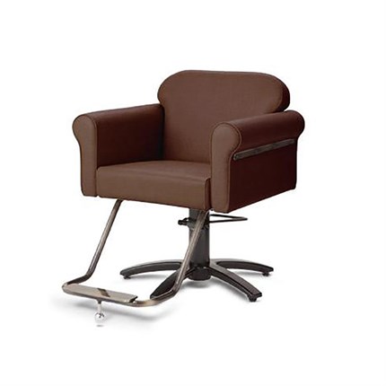 Takara Belmont A1204 Styling Chair - Matte Silver Round Hydraulic Base