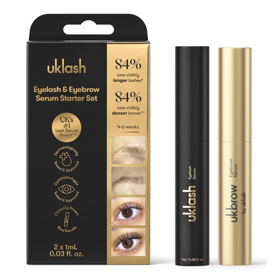 UKLASH Eyelash & Eyebrow Serum Starter Set 2x 1ml