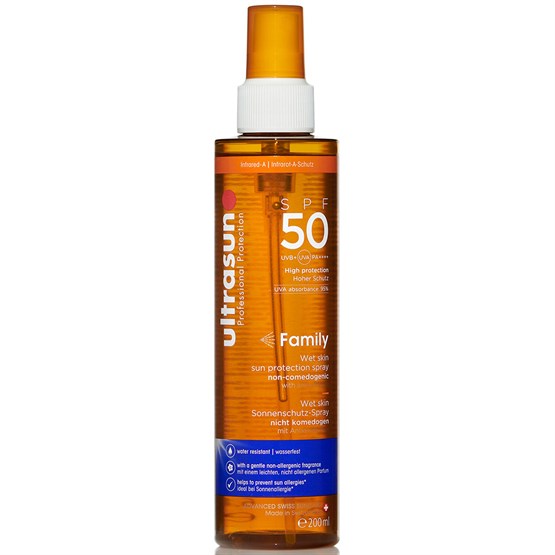 Ultrasun Family Wet Skin Sunscreen Spray SPF 50 200ml