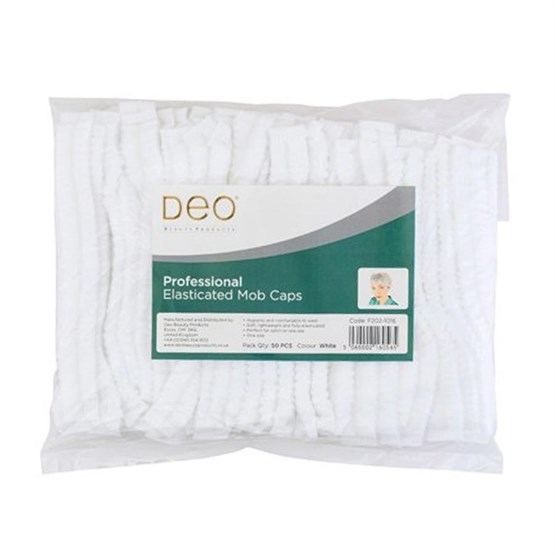 Deo Disposable Mob Cap Pk50 - White