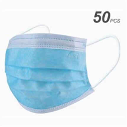 Disposable 3 Ply Face Masks (Pack of 50)